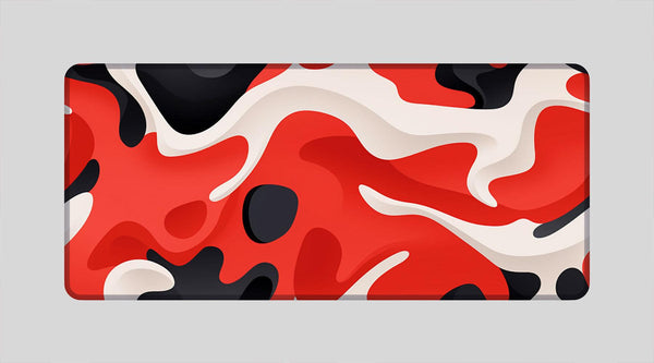 LIQUID RED - Pattern Design - XXL Gaming Mauspad