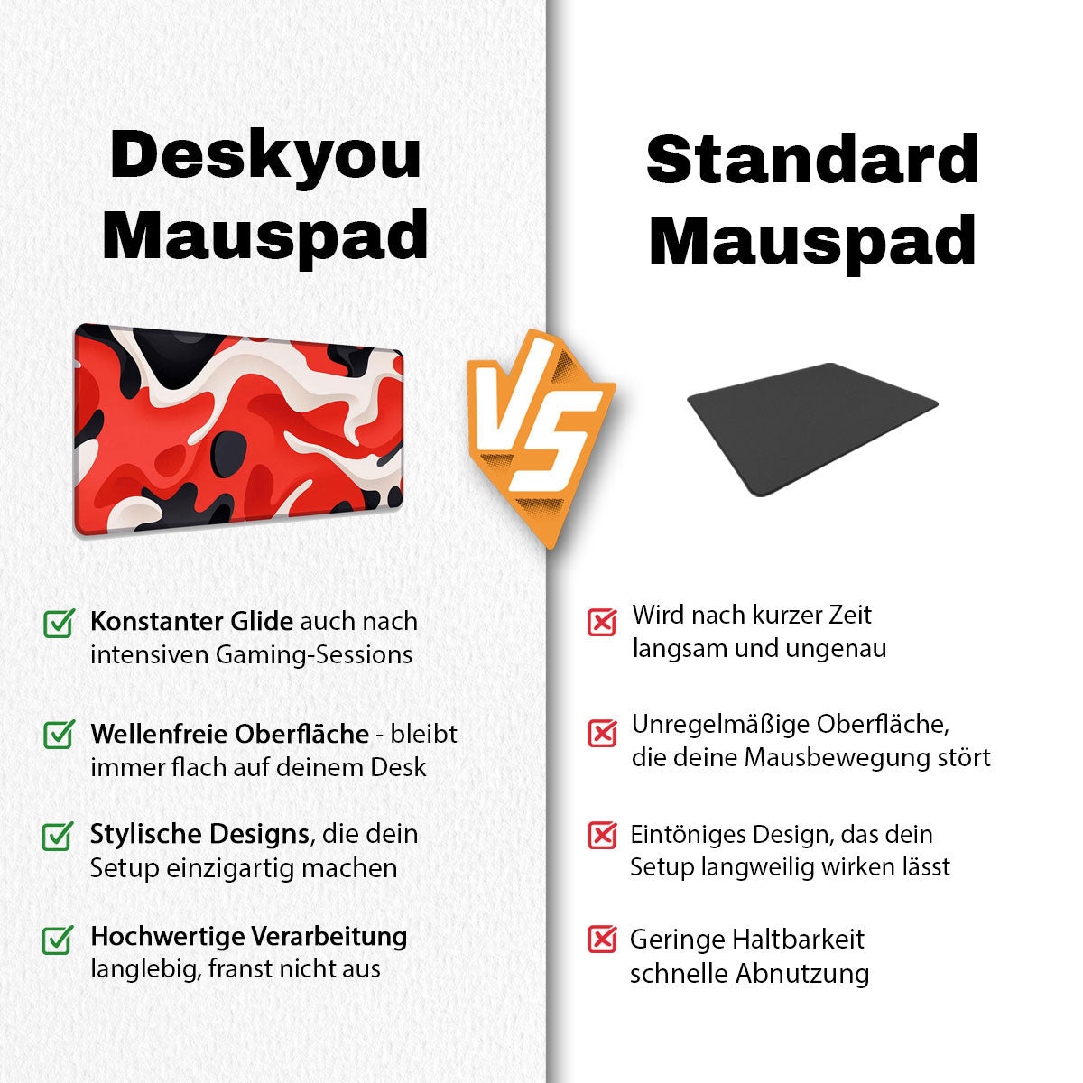 LIQUID RED - Pattern Design - XXL Gaming Mauspad