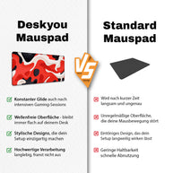 LIQUID RED - Pattern Design - XXL Gaming Mauspad