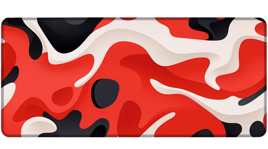 LIQUID RED - Pattern Design - XXL Gaming Mauspad