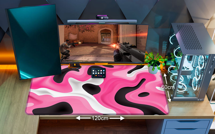 LIQUID PINK - Pattern Design - XXL Gaming Mauspad