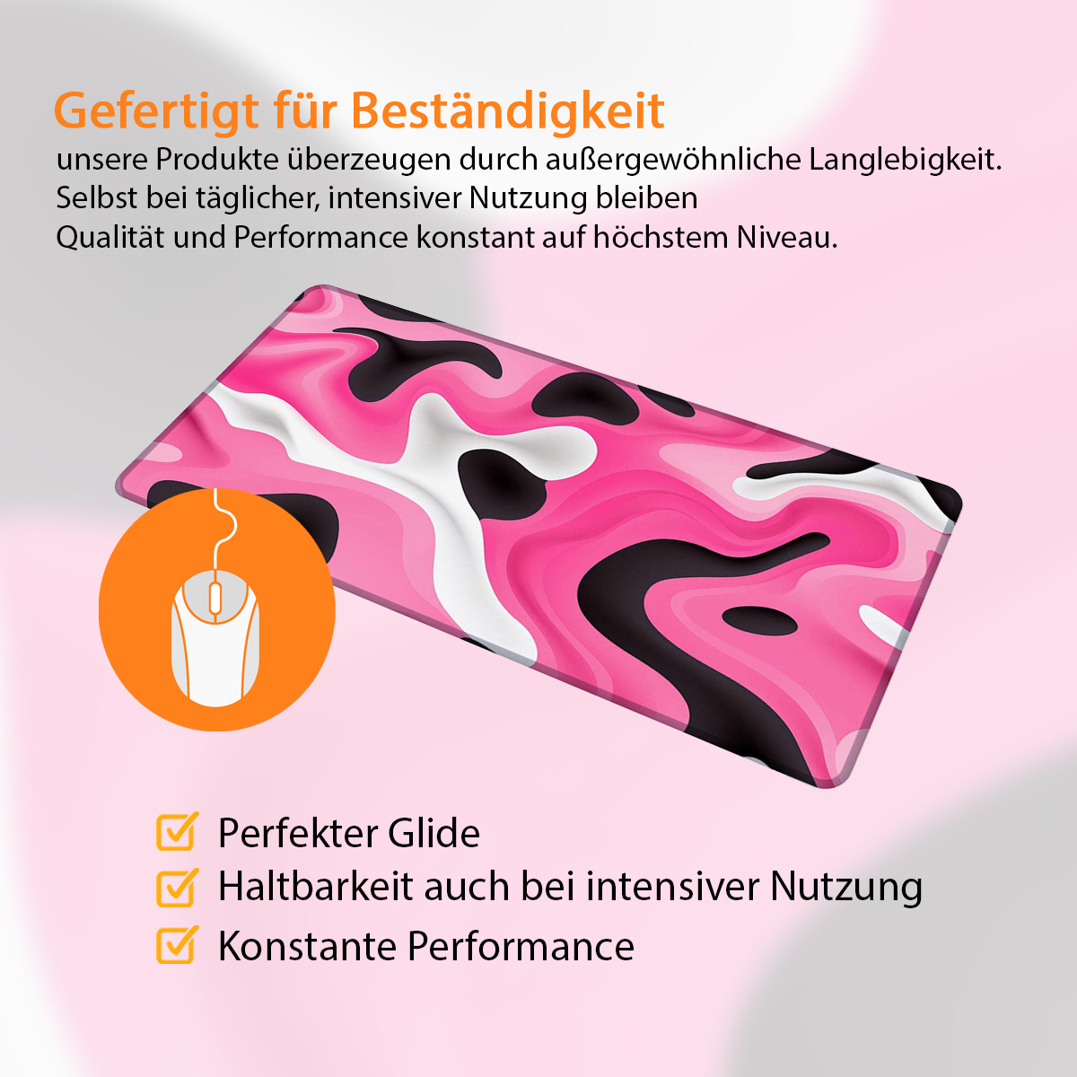 LIQUID PINK - Pattern Design - XXL Gaming Mauspad