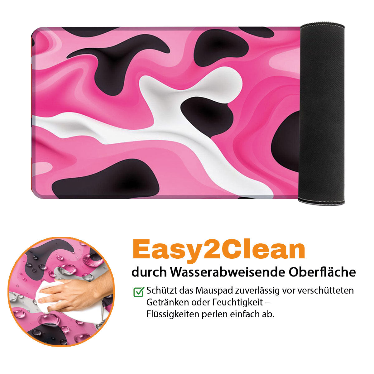 LIQUID PINK - Pattern Design - XXL Gaming Mauspad