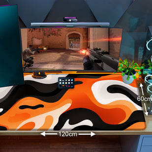 LIQUID ORANGE - Pattern Design - XXL Gaming Mauspad