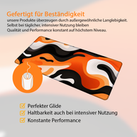 LIQUID ORANGE - Pattern Design - XXL Gaming Mauspad
