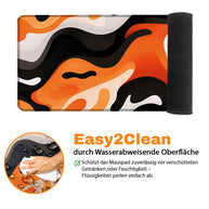LIQUID ORANGE - Pattern Design - XXL Gaming Mauspad