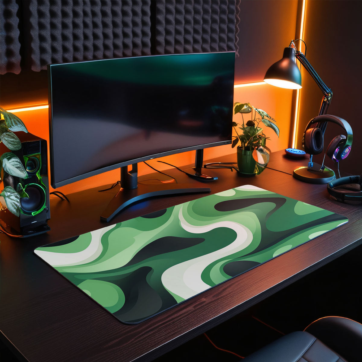 LIQUID GREEN - Pattern Design - XXL Gaming Mauspad