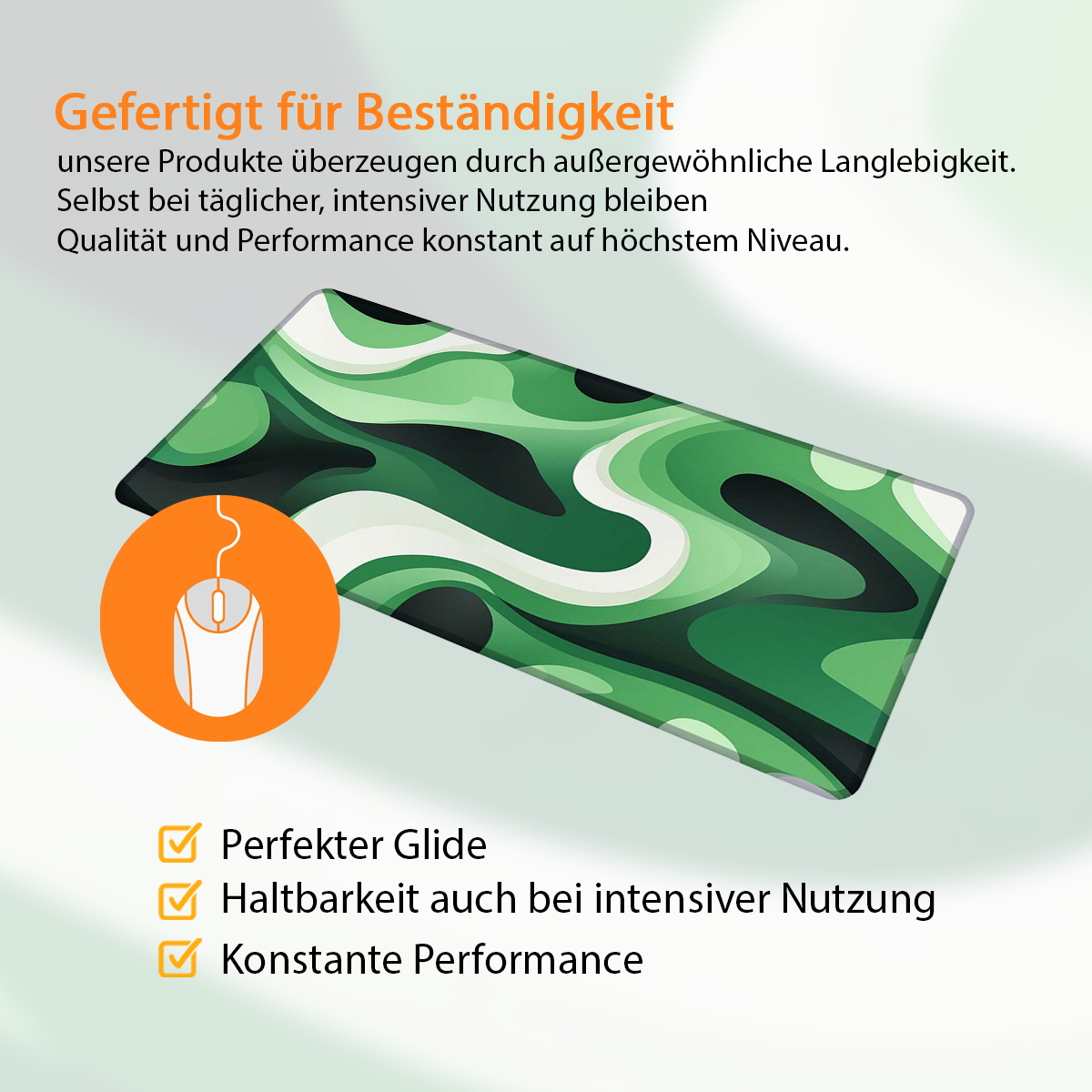 LIQUID GREEN - Pattern Design - XXL Gaming Mauspad