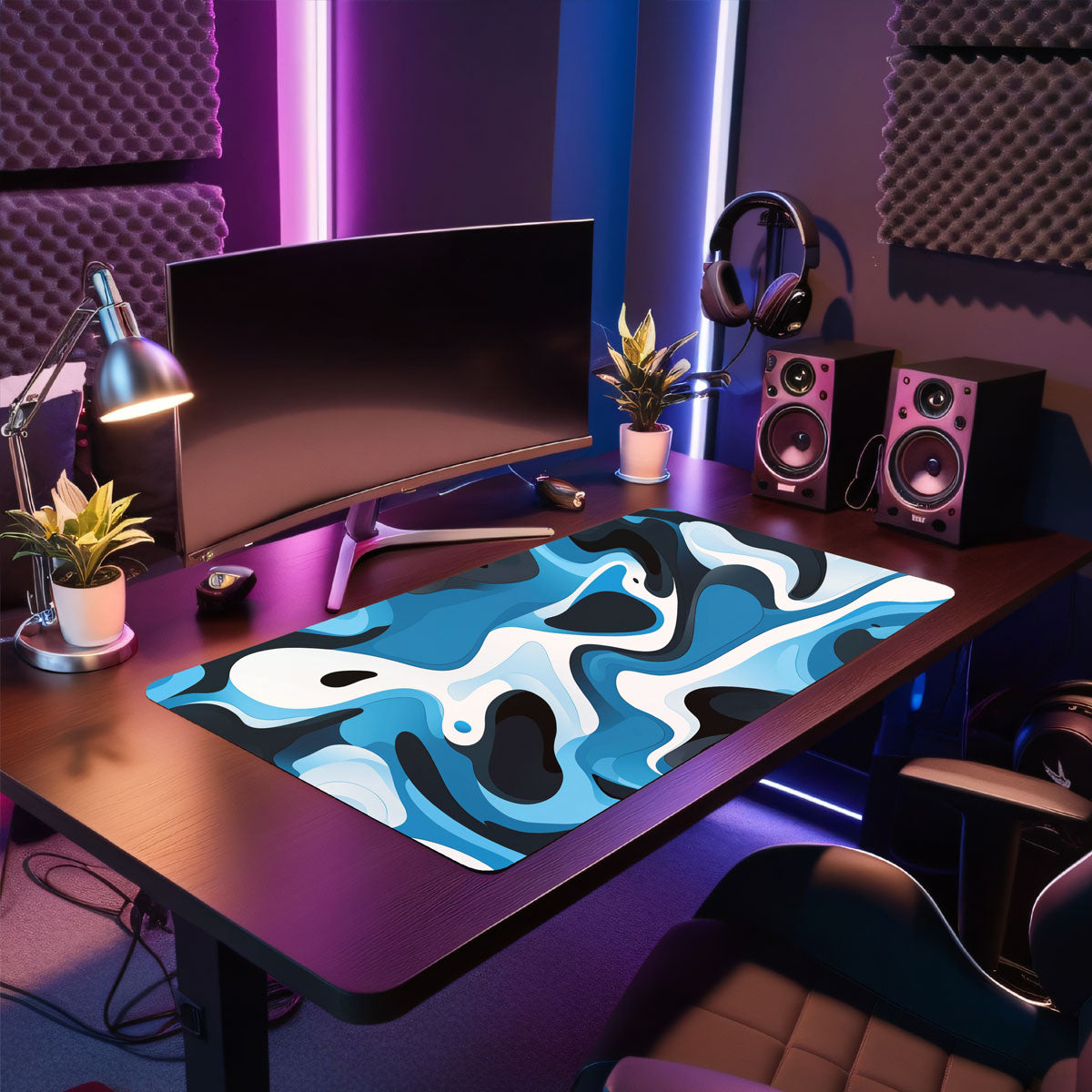 LIQUID BLUE - Pattern Design - XXL Gaming Mauspad