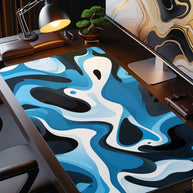 LIQUID BLUE - Pattern Design - XXL Gaming Mauspad