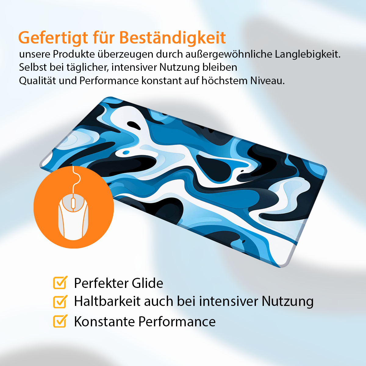 LIQUID BLUE - Pattern Design - XXL Gaming Mauspad