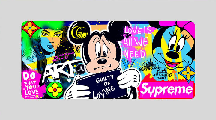 GUILTY OF LOVING - Popart Design - XXL Gaming Mauspad