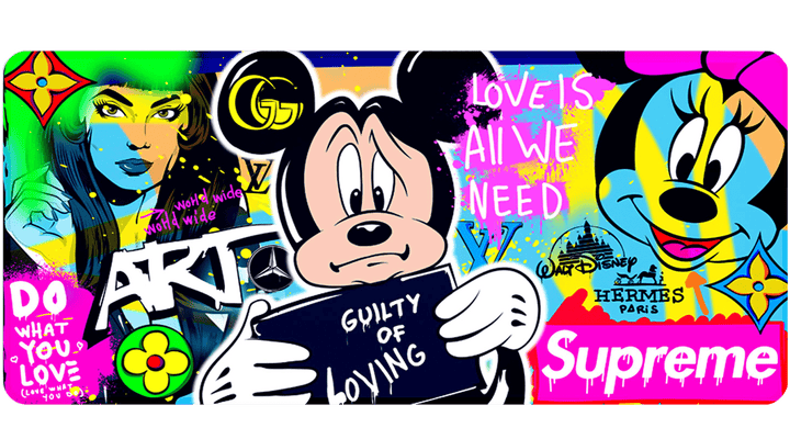 GUILTY OF LOVING - Popart Design - XXL Gaming Mauspad