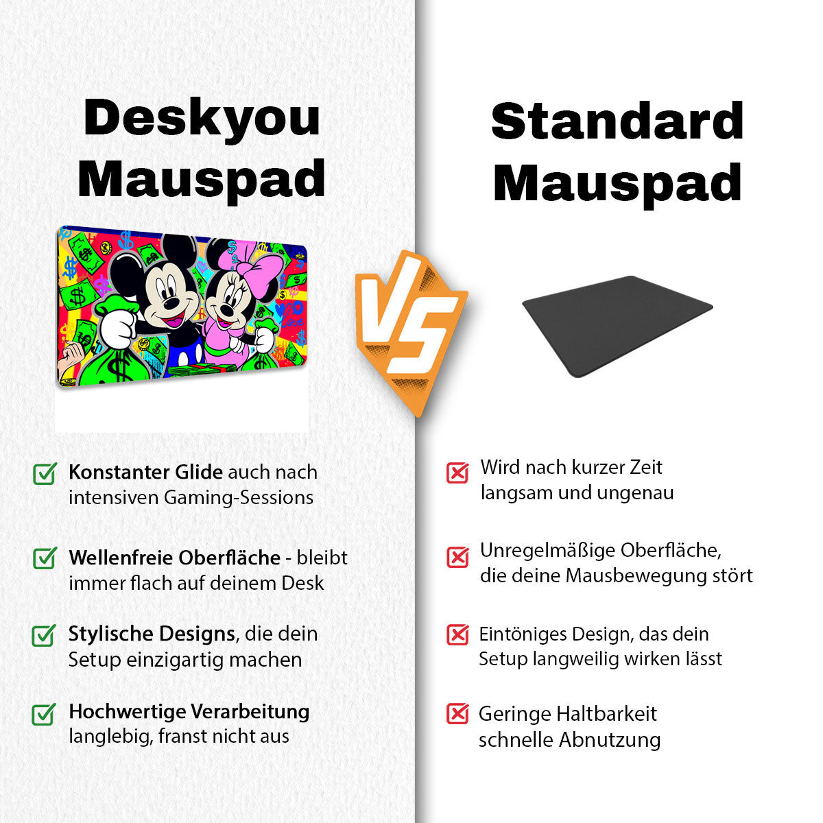 TOGETHER WE BETTER - Popart Design - XXL Gaming Mauspad