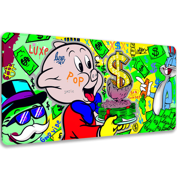MONEY MENU - Popart Design - XXL Gaming Mauspad