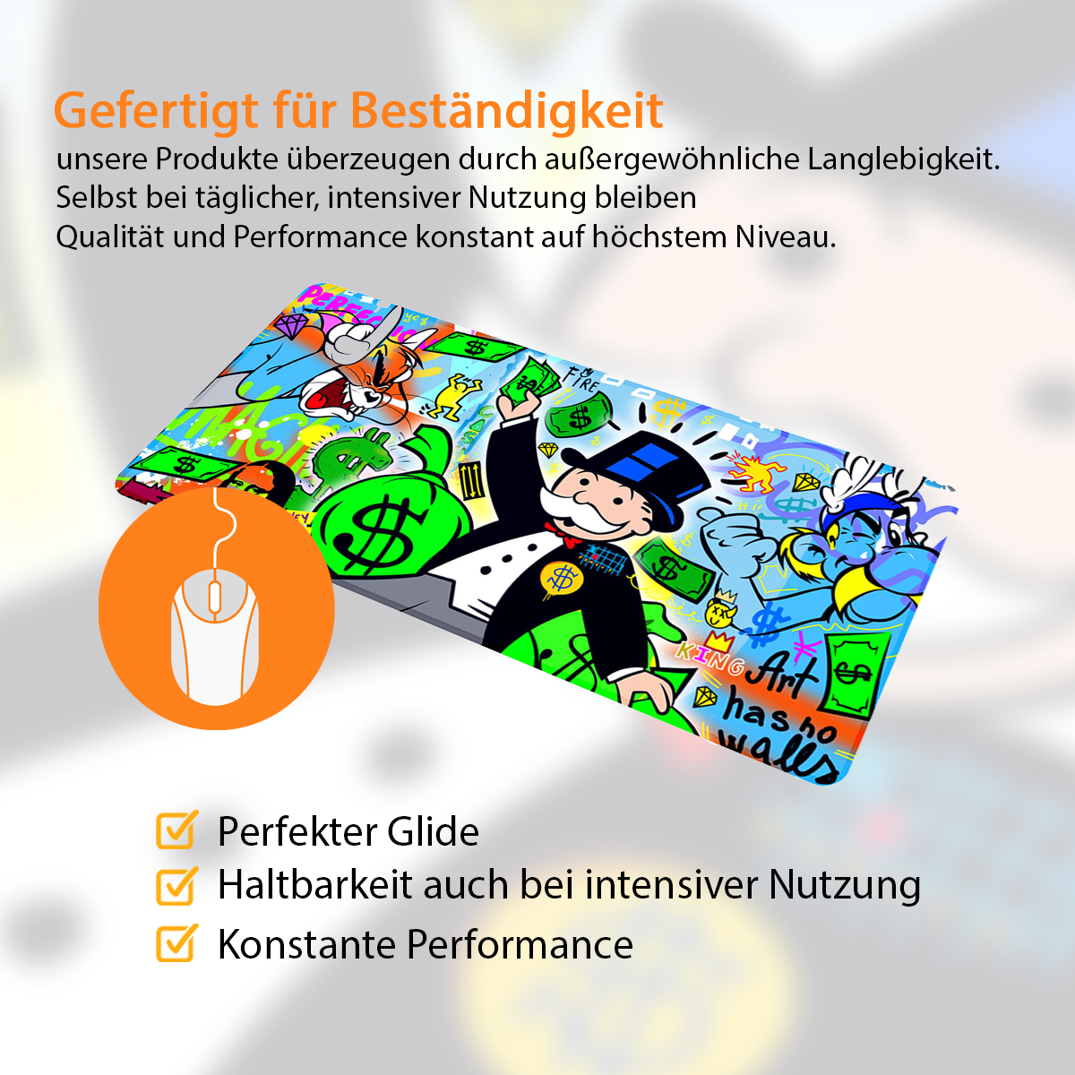 PERFECTION - Popart Design - XXL Gaming Mauspad