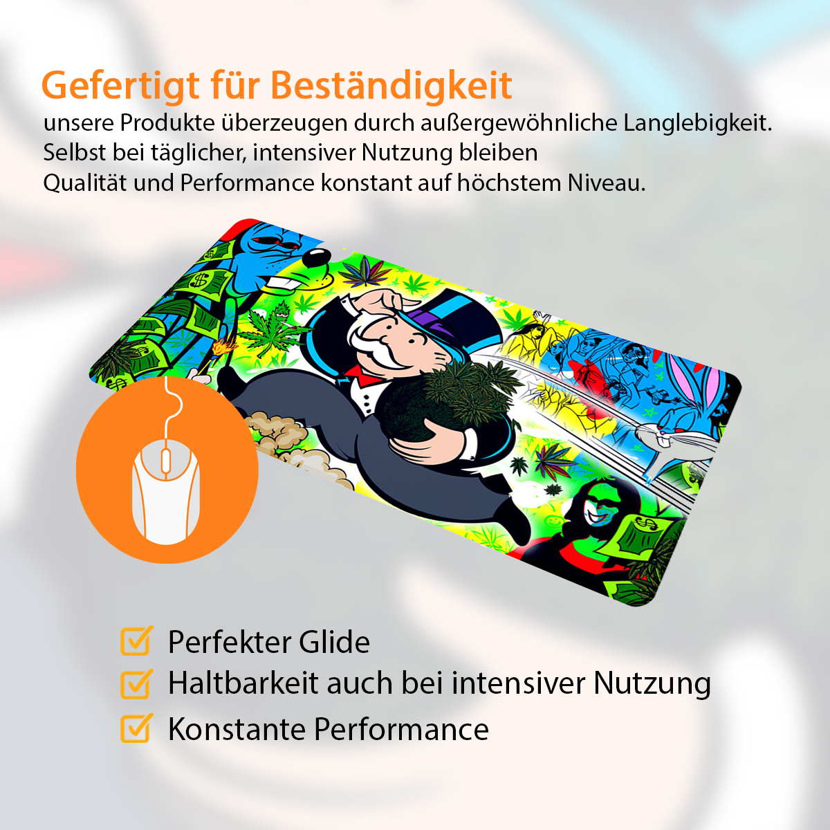 HIGH LIFE ON A HIGH LIFE - Popart Design - XXL Gaming Mauspad