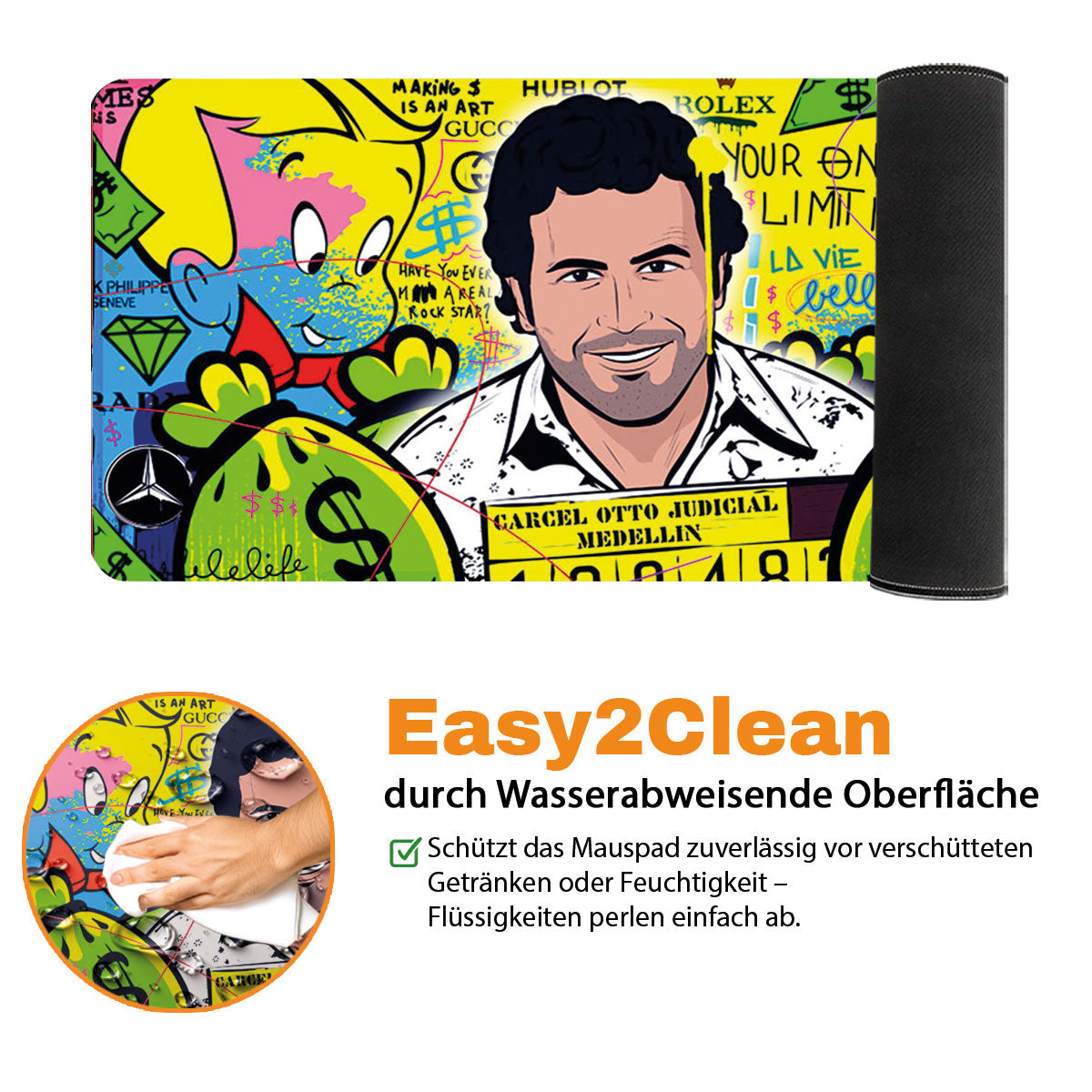 MAKING CASH IS AN ART - Popart Design - XXL Gaming Mauspad