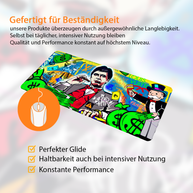 IMAGINE THE WORLD YOU WANT - Popart Design - XXL Gaming Mauspad