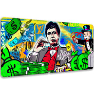 IMAGINE THE WORLD YOU WANT - Popart Design - XXL Gaming Mauspad