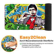 IMAGINE THE WORLD YOU WANT - Popart Design - XXL Gaming Mauspad