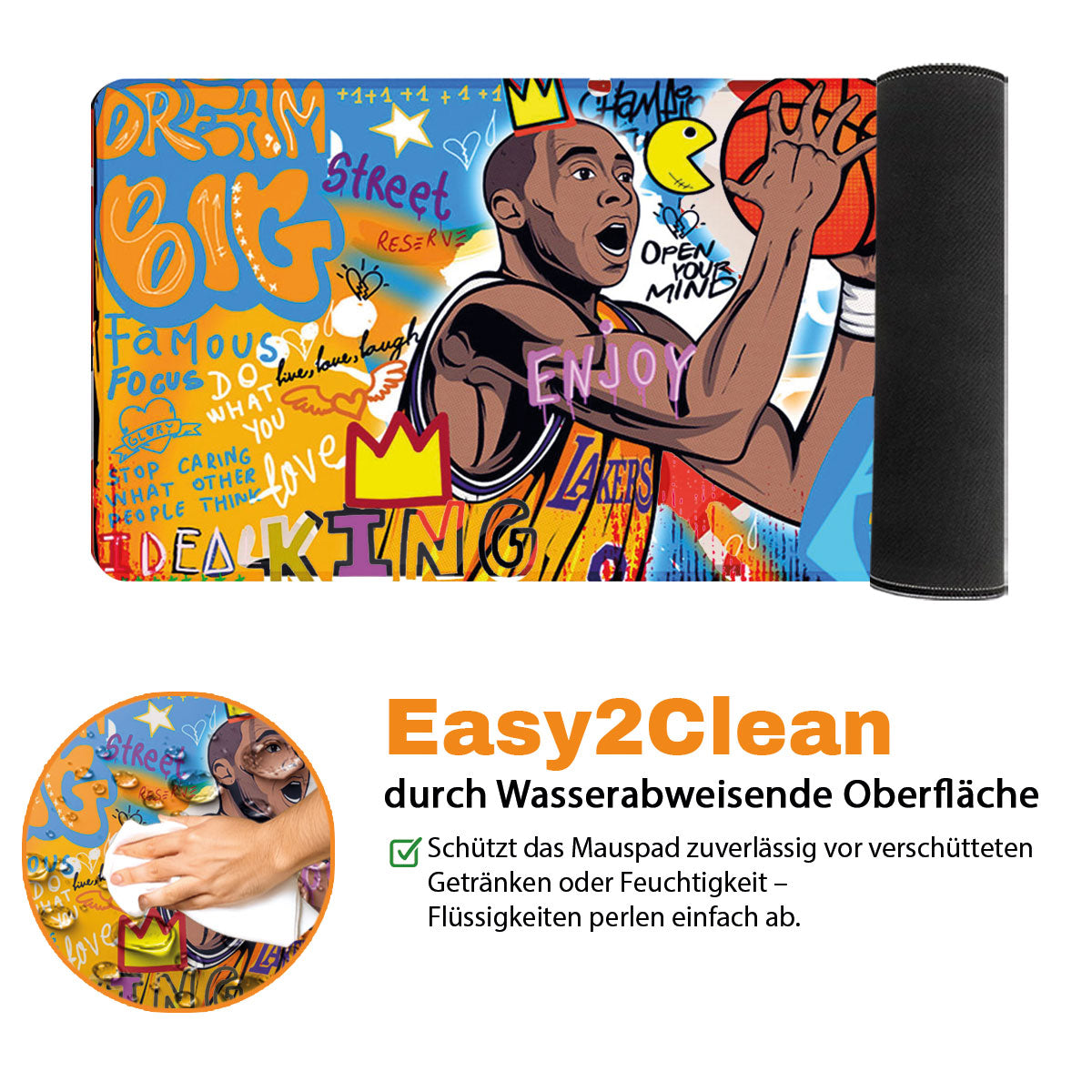 BIG BALLIN - Popart Design - XXL Gaming Mauspad