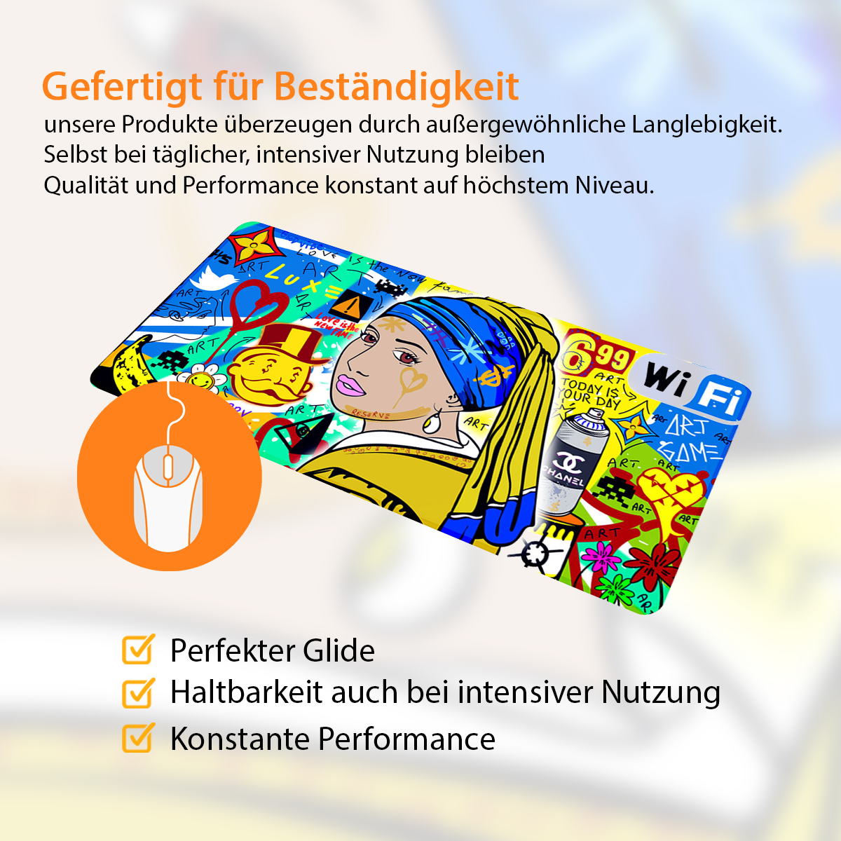 LOVE IS THE NEW FAME - Popart Design - XXL Gaming Mauspad