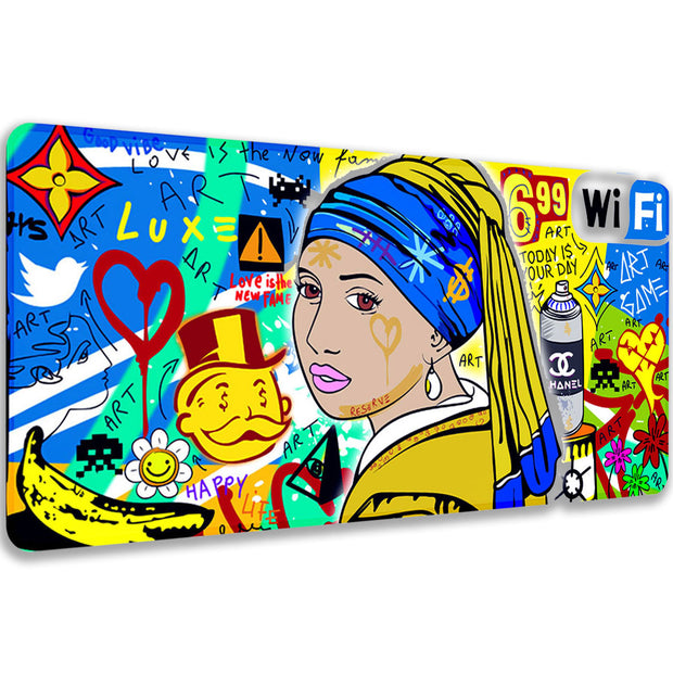 LOVE IS THE NEW FAME - Popart Design - XXL Gaming Mauspad