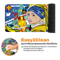 LOVE IS THE NEW FAME - Popart Design - XXL Gaming Mauspad