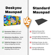 LOVE IS THE NEW FAME - Popart Design - XXL Gaming Mauspad