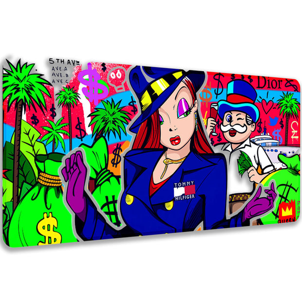 CLASSY QUEEN - Popart Design - XXL Gaming Mauspad