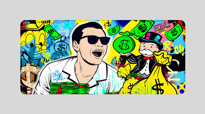 MONEY IS THE BEST INVENTION - Popart Design - XXL Gaming Mauspad