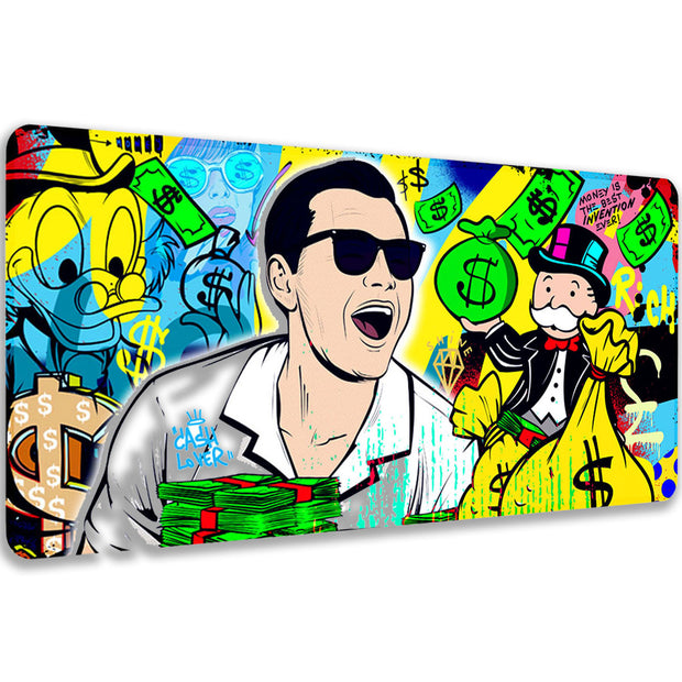 MONEY IS THE BEST INVENTION - Popart Design - XXL Gaming Mauspad