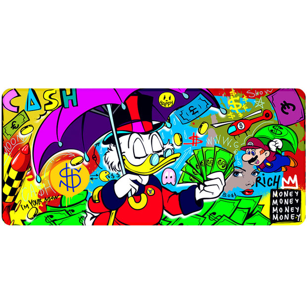 MONEY RAIN - Popart Design - XXL Gaming Mauspad