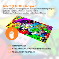 MONEY RAIN - Popart Design - XXL Gaming Mauspad