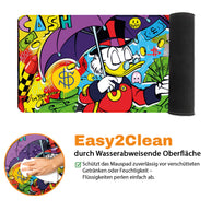 MONEY RAIN - Popart Design - XXL Gaming Mauspad