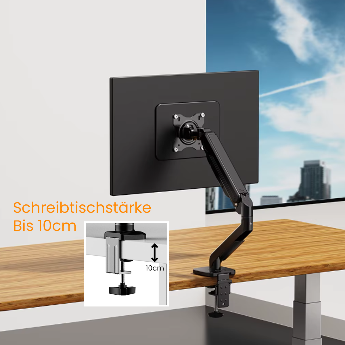 Ergonomische Monitorhalterung – Für Dual- und Einzelmonitore (10–32 Zoll)