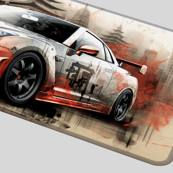 GTR Orange China - Car Design - XXL Gaming Mauspad