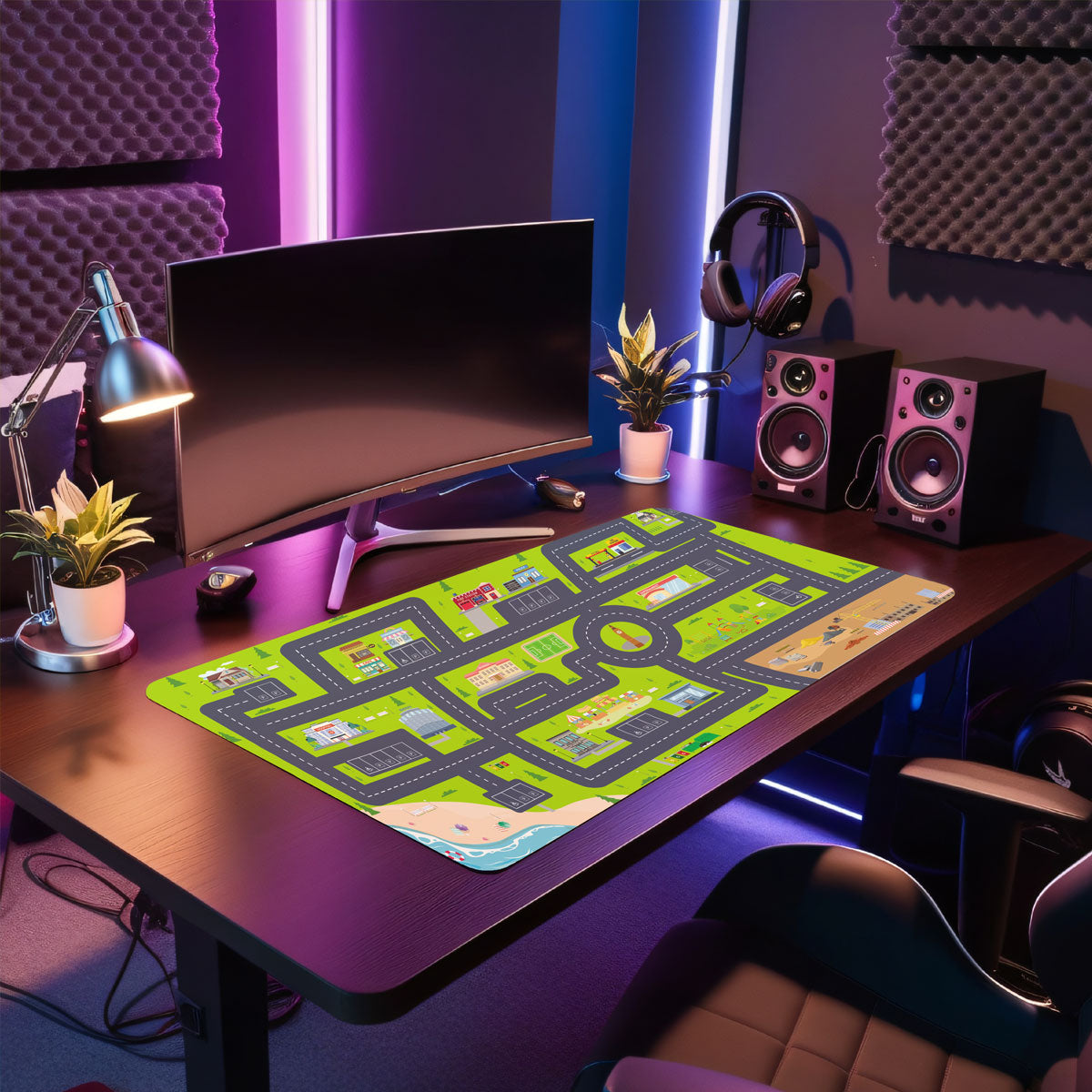 Kinder Strassenteppich Spielteppich Street- XXL Gaming Mauspad