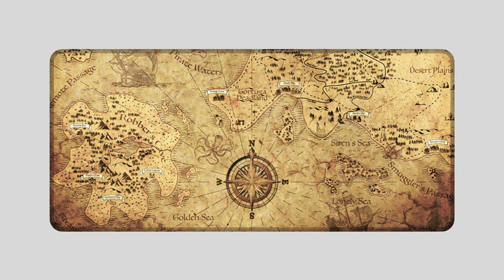 Piraten Weltkarte - Karten Design - XXL Gaming Mauspad