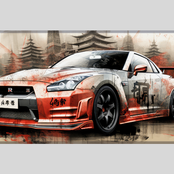 GTR Orange China - Car Design - XXL Gaming Mauspad