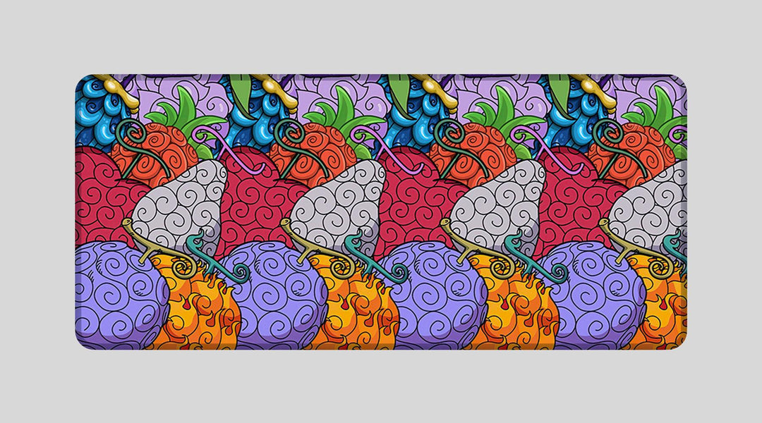 MIXED FRUIT PATTERN - Anime Design - XXL Gaming Mauspad