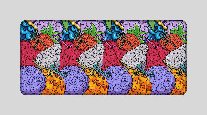 MIXED FRUIT PATTERN - Anime Design - XXL Gaming Mauspad