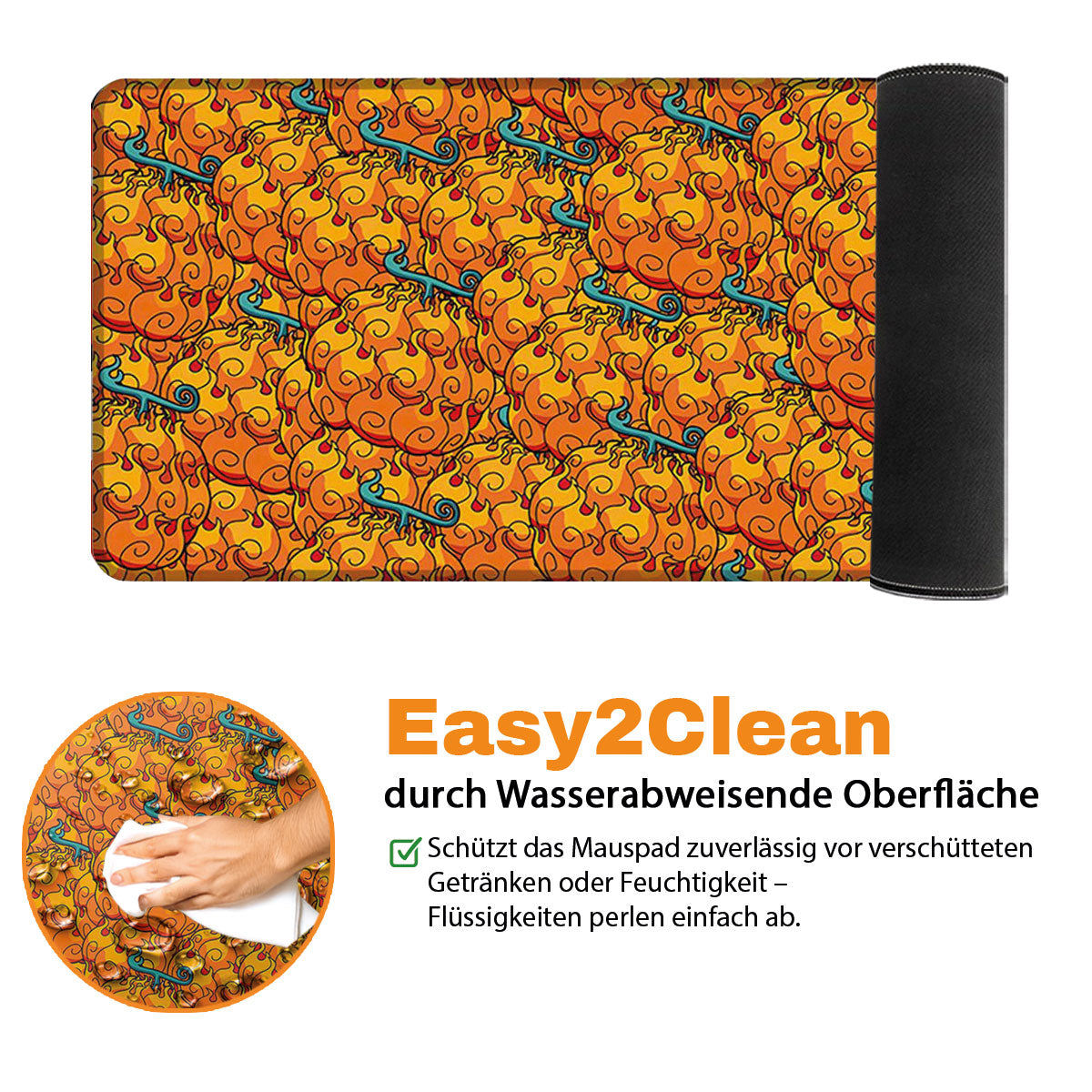 MERA MERA NO MI - Anime Design - XXL Gaming Mauspad