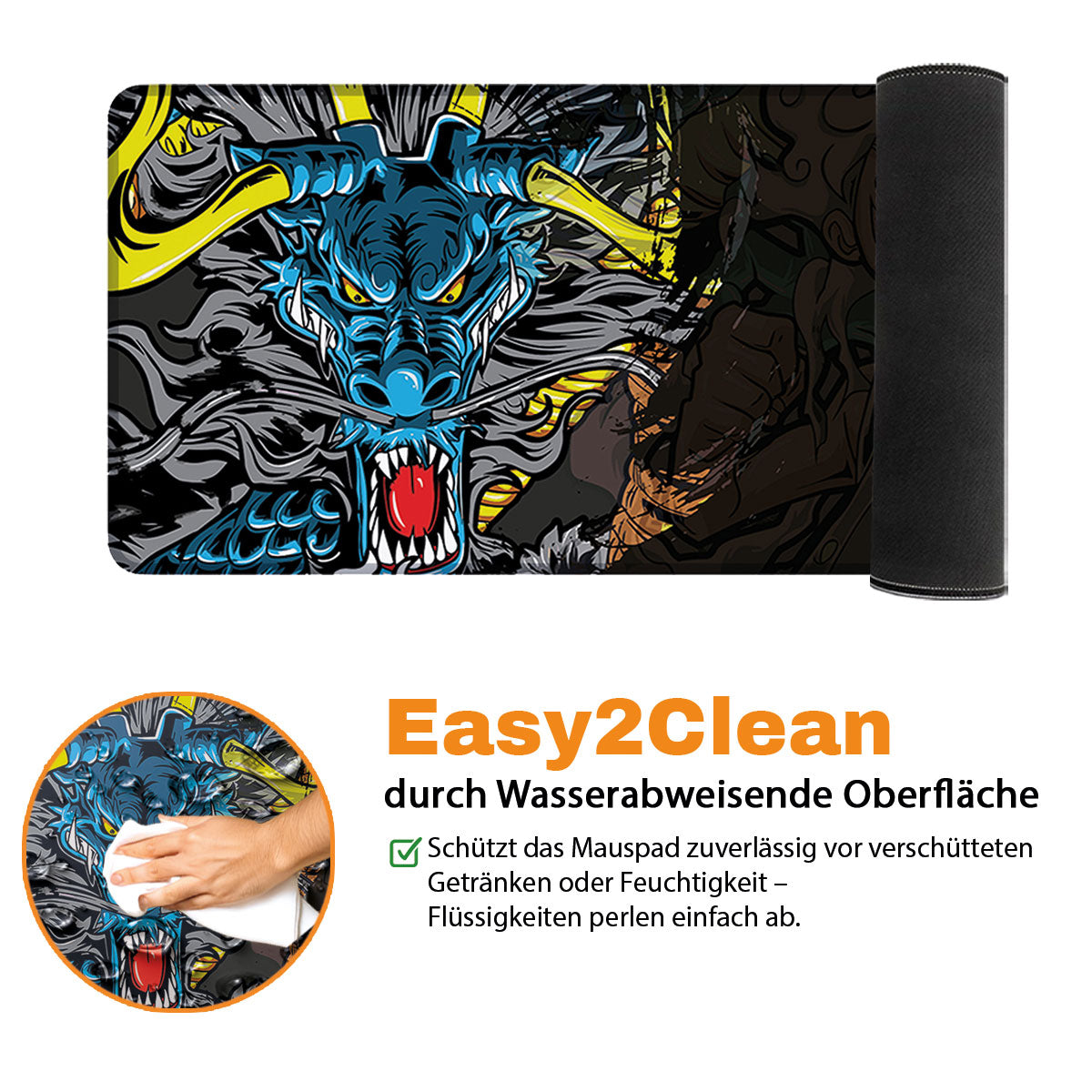 DRAGON EMPORER - Anime Design - XXL Gaming Mauspad