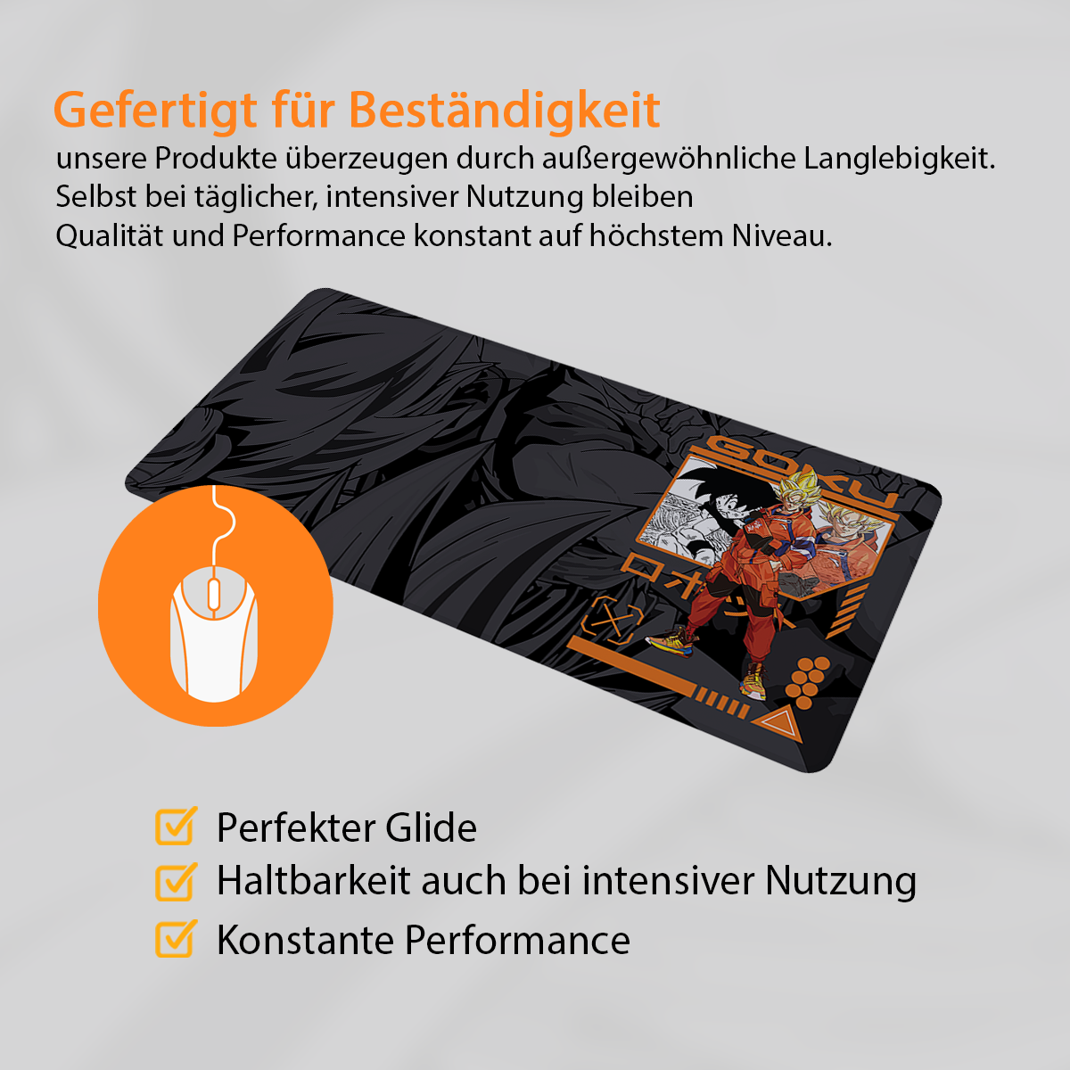STREETWEAR GOKU - Anime Design - XXL Gaming Mauspad