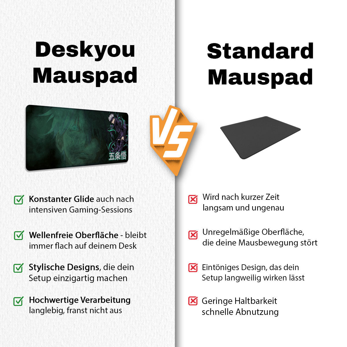 GOJO - Anime Design - XXL Gaming Mauspad