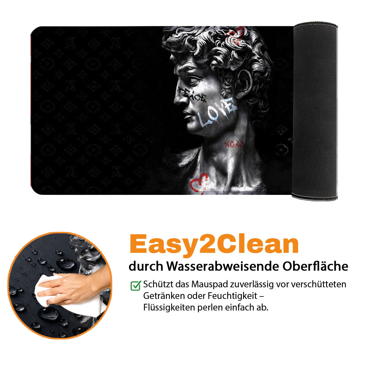 PEACE LOVO XOXO - Art Design - XXL Gaming Mauspad