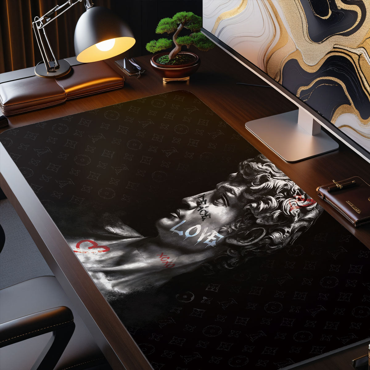 PEACE LOVO XOXO - Art Design - XXL Gaming Mauspad