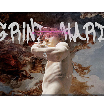 GRIND HARD - Art Design - XXL Gaming Mauspad